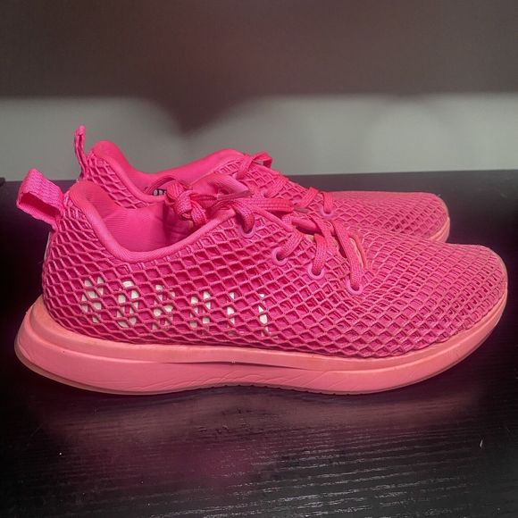 NOBULL Shoes - Nobull Womens Size 9 Neon Mesh Runner Pink Running Shoes Sneakers
